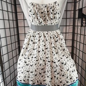 Anna Sui Anthropologie "Deer Print" silk dress